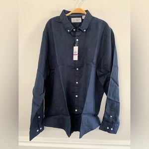 NEW PENGUIN BUTTON DOWN IN DARK SAPPHIRE SHIRT SIZE: XXL